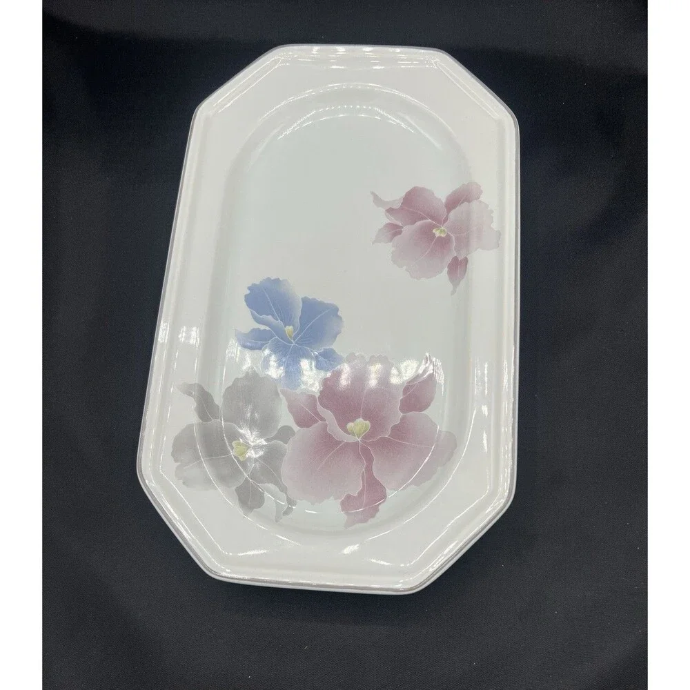 Mikasa Continental Beau Monde F3007 Octagonal Serving Platter 11.5” Orchid Japan
